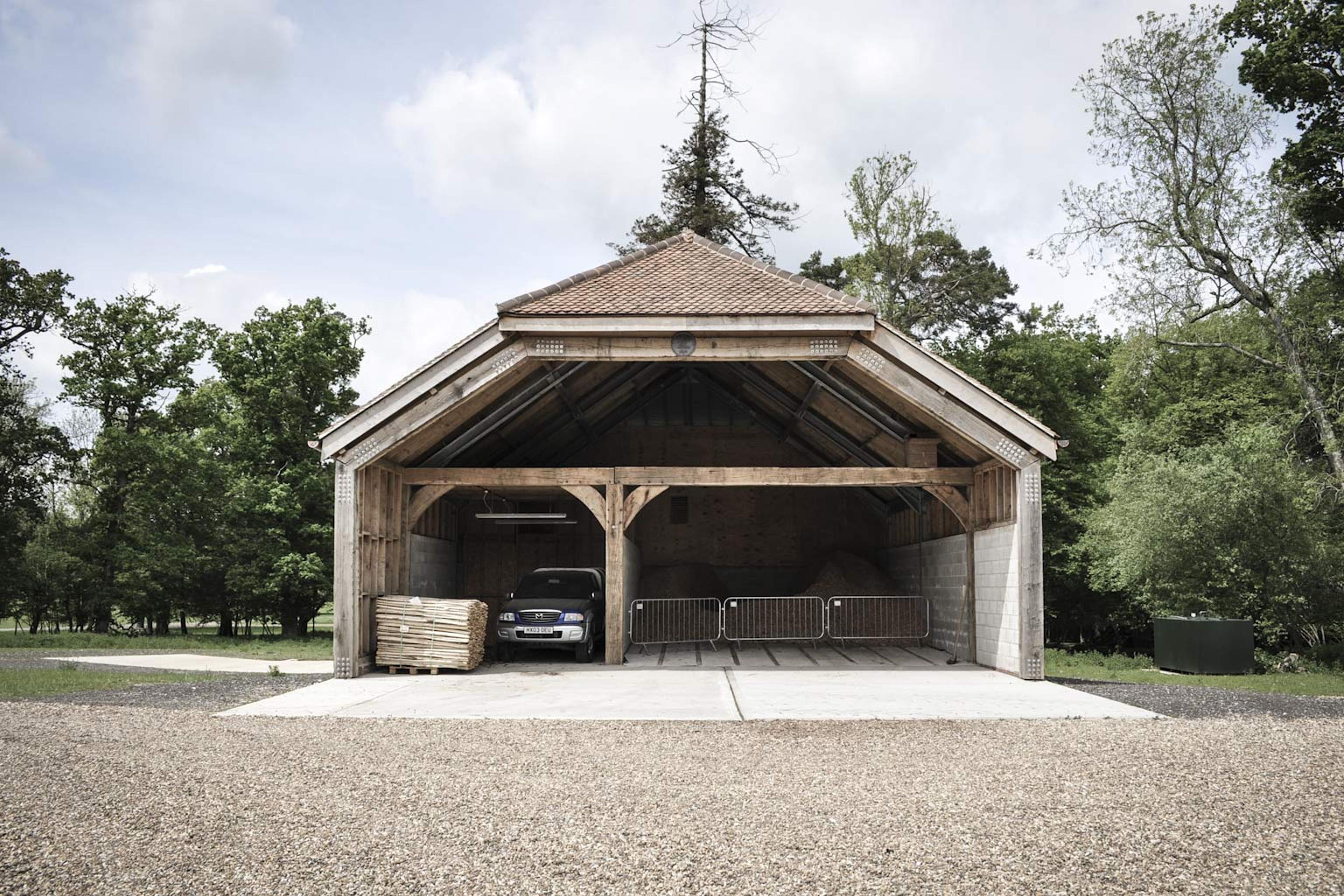 A biomass barn made from local materials provides the green energy behind the idyllic Knepp Castle Estate