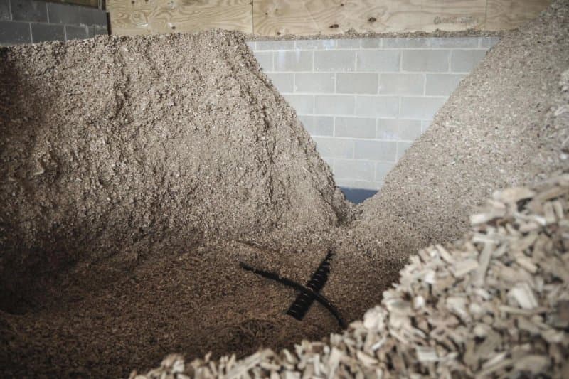 Waste wood chip to fuel Knepp Bio Barn