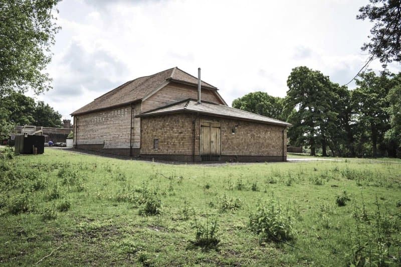 Knepp Bio Barn clad in Douglas Fir timber