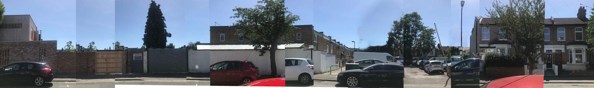 Panoramic view of Claude Road site in Waltham Forest