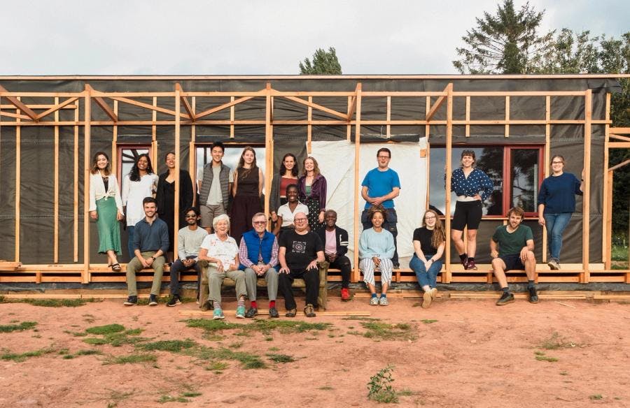 Studio Bark team with clients and architecture students