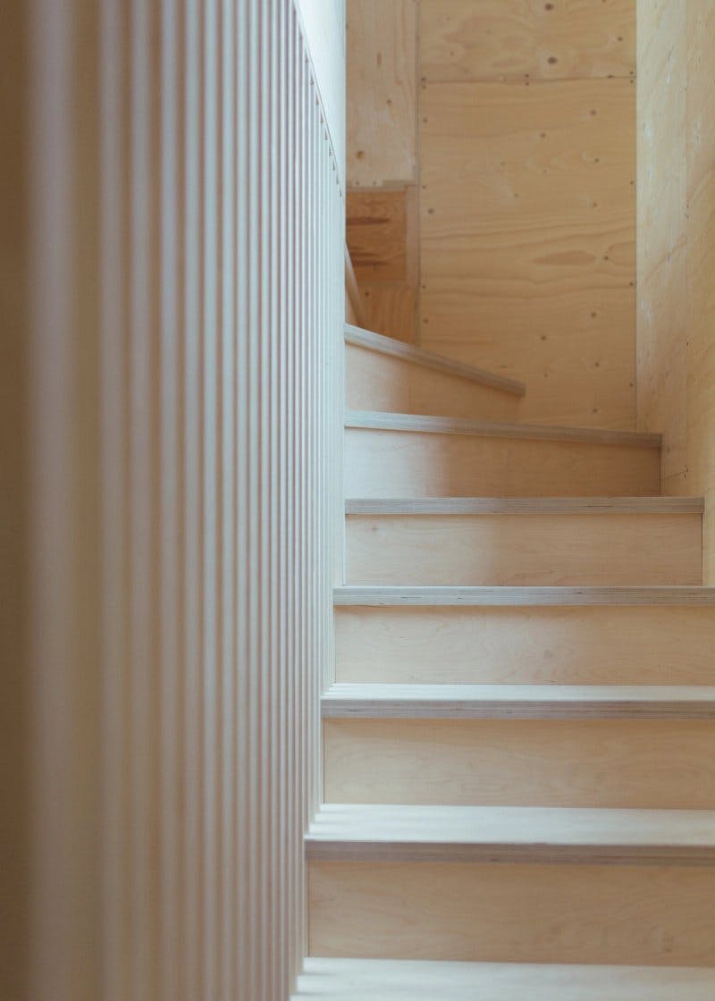 Contemporary timber staircase