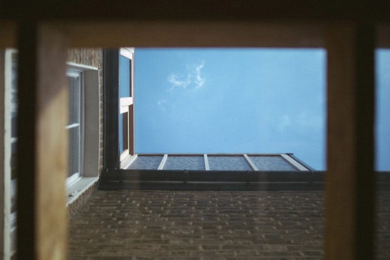 View through the rooflight in Grosvenor Road