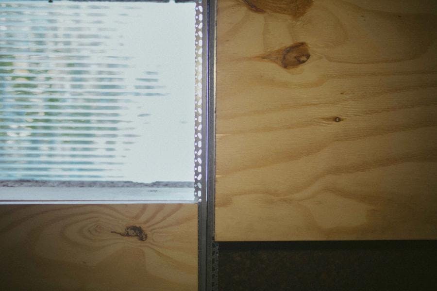 Close up of internal shutters for a Cork Studio