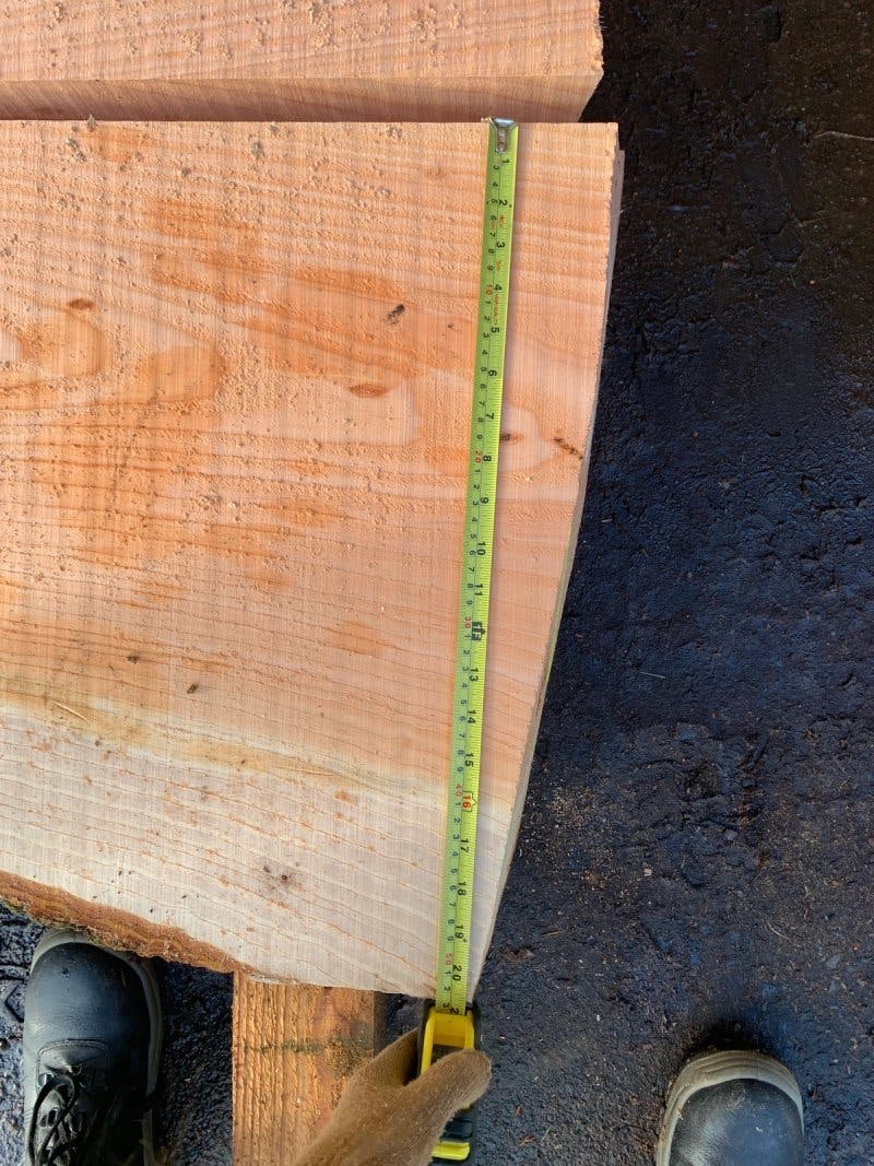 Measuring the timber