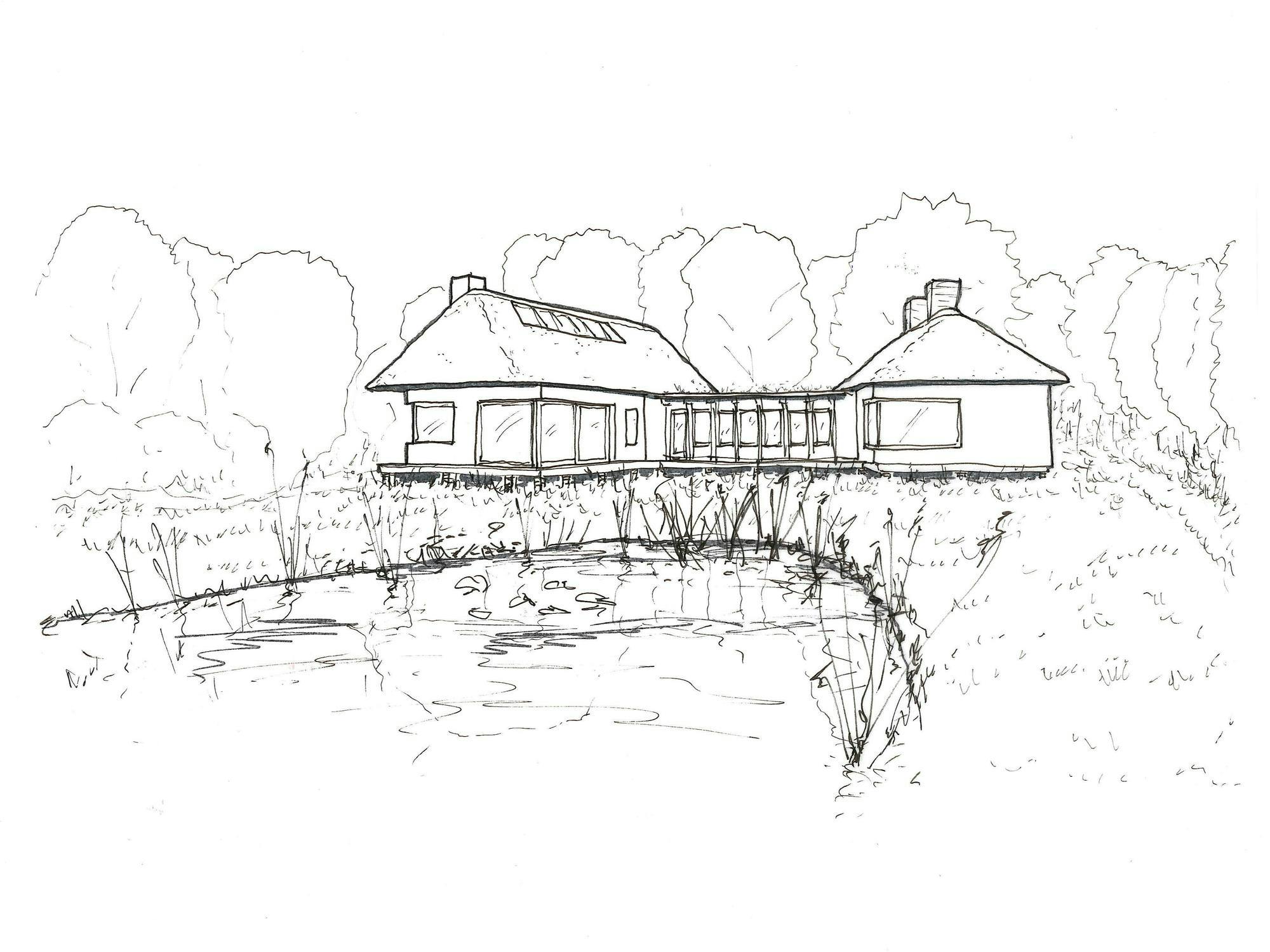 Hand drawing of Thatch House